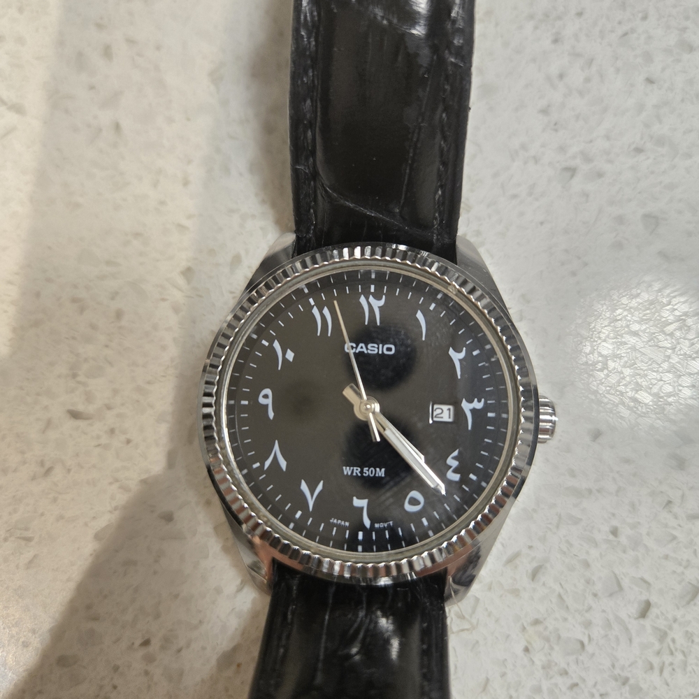 Casio Black Dial Arabic Numeral Watch
